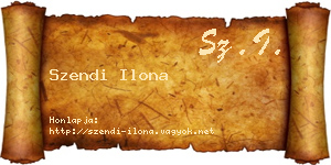 Szendi Ilona névjegykártya